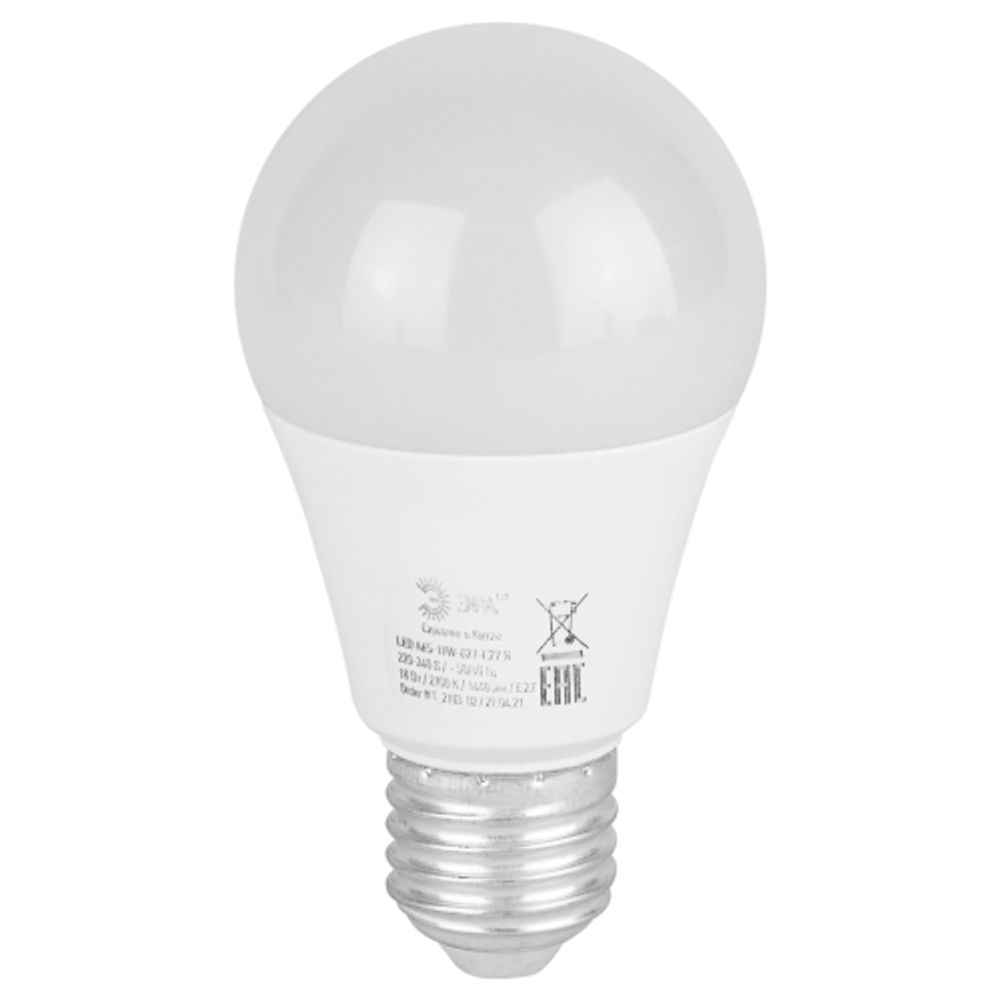 Лампочка светодиодная ЭРА RED LINE LED A65-18W-827-E27 R Е27 / E27 18 Вт груша теплый белый свет