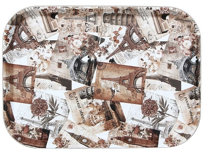 Поднос пластиковый прямоугольный 35*25см с антискользящим покрытием