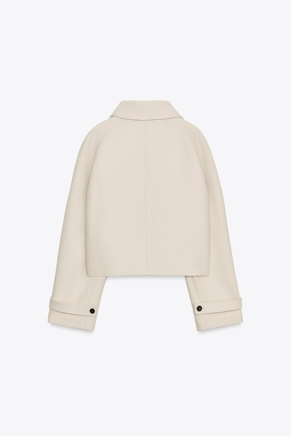 ZARA КОРОТКИЙ ТРЕНЧ С ШЕРСТЬЮ — ZW COLLECTION, ЭКРЮ