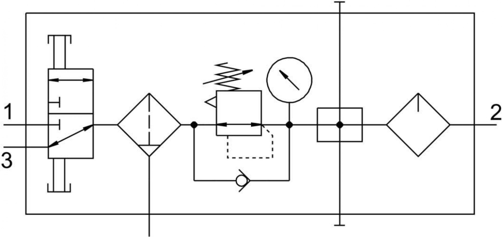 Комбинация блоков подготовки воздуха Festo FRC-1/4-DB-7-MINI-KC