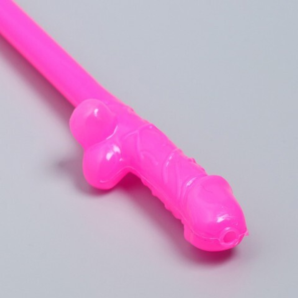 Трубочки коктейльные "18+" розовые 5 шт.