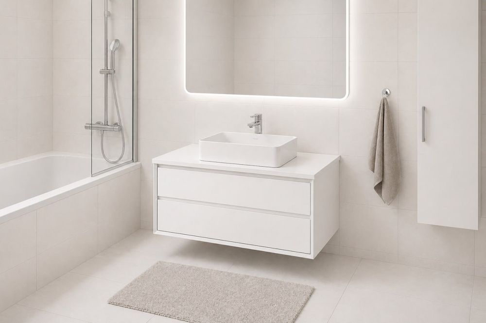Тумба под раковину COOL с 2 выдвижными ящиками 80x45x54 CL.080.WM белый