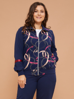 Толстовка К-384/синий-цепи