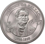 France, Honoré de Balzac Cupronickel Medal, Undated