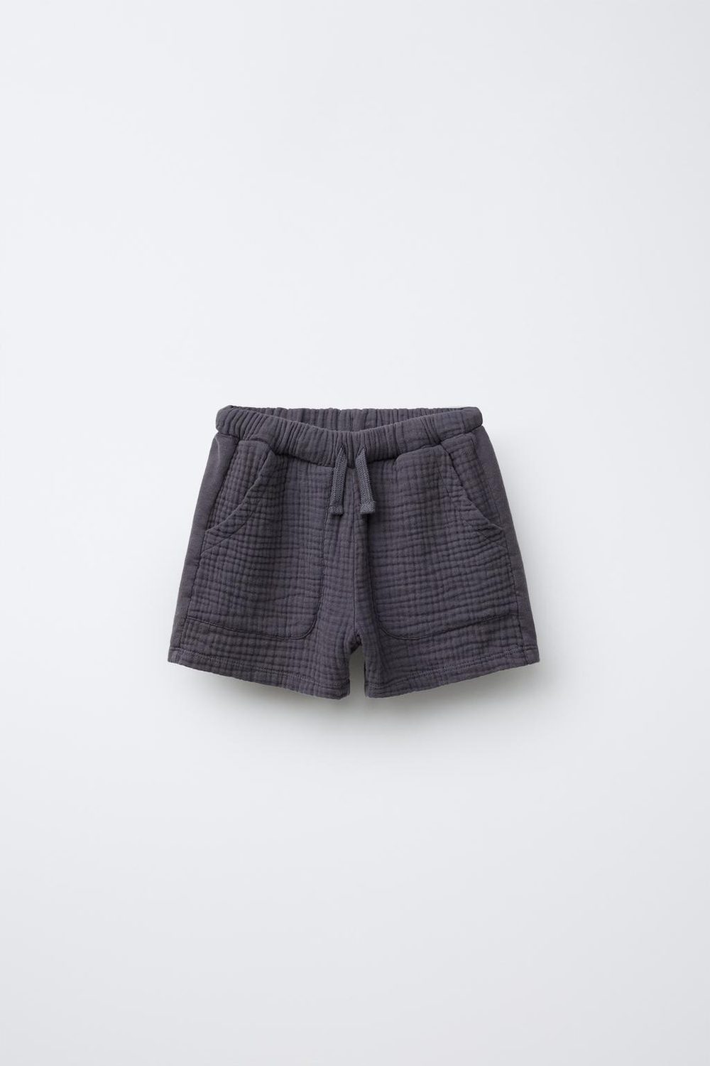 ZARA ОДНОТОННЫЕ ШОРТЫ, АНТРАЦИТОВО-СЕРЫЙ