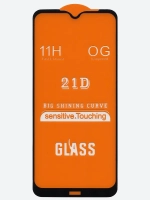 Защитное стекло Glass для Xiaomi Redmi Note 8T/21D полный клей, черная рамка