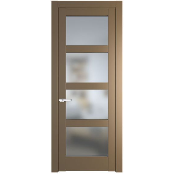 Межкомнатная дверь эмаль Profil Doors 3.4.2PD перламутр золото стекло матовое