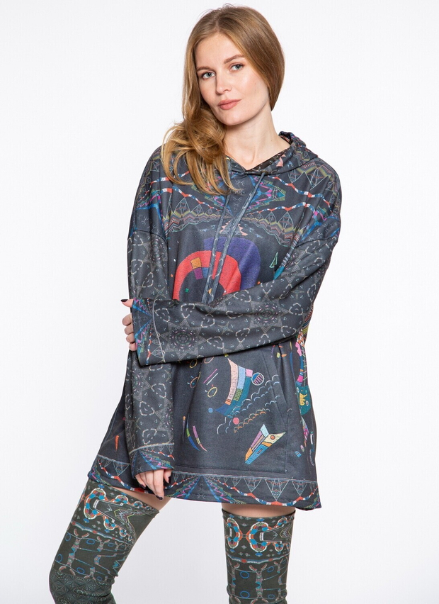 Комплект (худи и гетры) "Кандинский", по мотивам абстрактной живописи Василия Кандинского «Вокруг Круга»