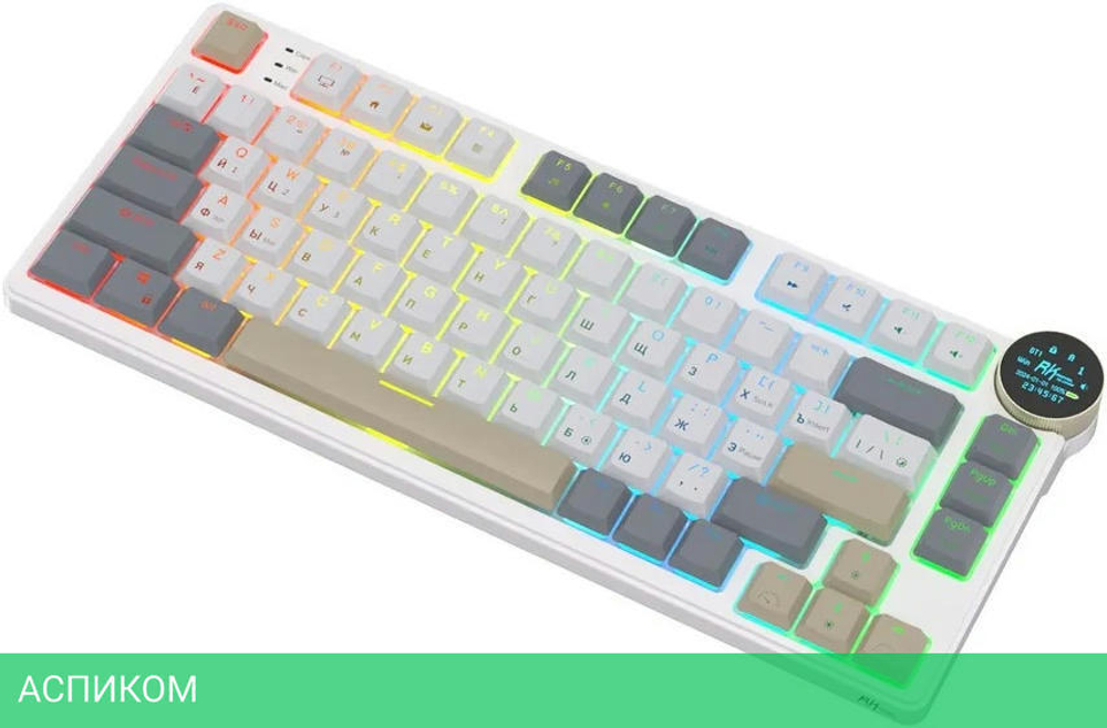 Клавиатура Royal Kludge RK N80 Red switch/Pearly Dawn