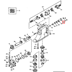 Кольцо резиновое Mercury 6/8/9.9/15;Mercruiser ALPHA-ONE SS, II, III, IV ,V (Quicksilver)