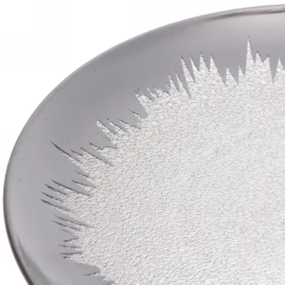 Блюдо для сервировки пластиковое 33см «Морозный узор» сталь