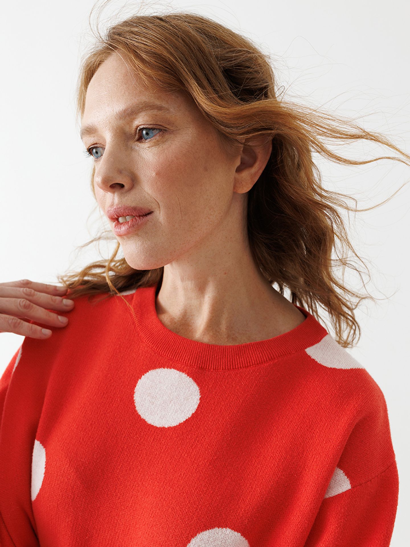 Джемпер "Горох красный"