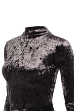 «SCULPTING velvet dress» Платье из эластичного бархата с разрезом