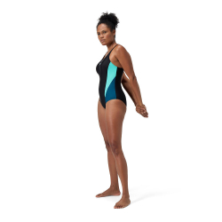 Купальник SPEEDO Colourblock 2.0 Muscleback, 8-00424816243, р.34 (рос.46), черно-бирюзово-синий