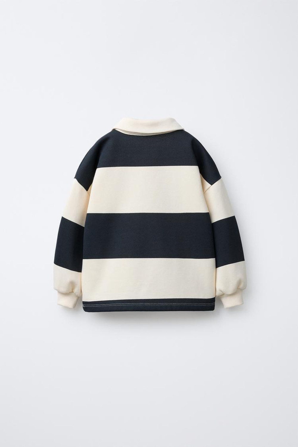 ZARA ПОЛО В ПОЛОСКУ С ПРИНТОМ «СОБАКА», СЕРЫЙ