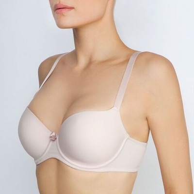 Бюстгальтер пуш-ап с гладкой формованной чашкой (Размер: 75E) (Цвет: пудровый)