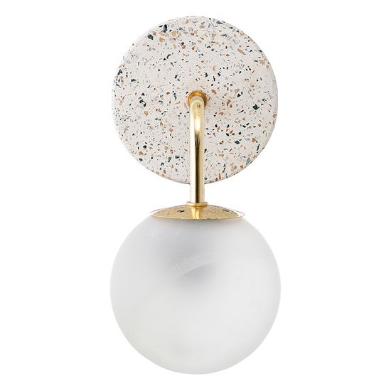 Светильник настенный skum, 32x15,5x22 см, белый/золотой