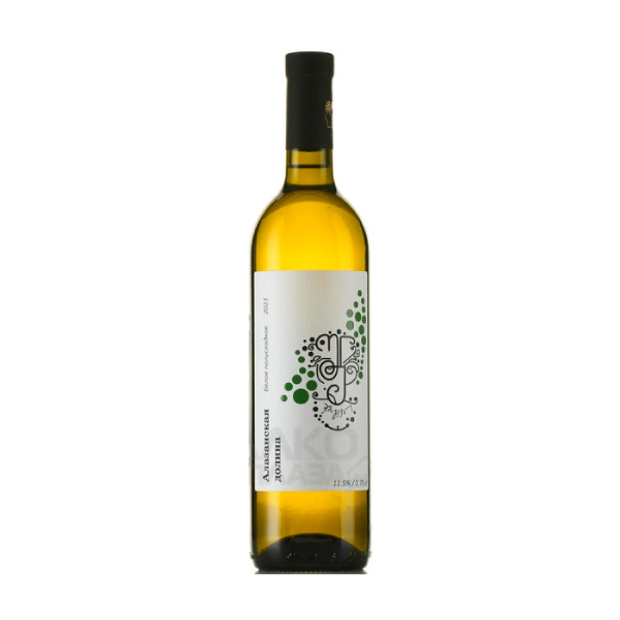Вино ординарное белое полусладкое "Алазанская долина" 2022 11,5% 0,75 л