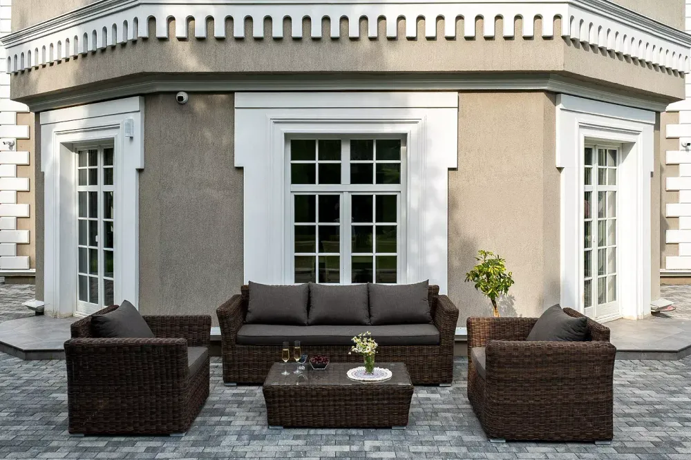 "Капучино" лаунж-зона из искусственного ротанга, цвет коричневый