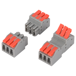 Клемма ЭРА NO-225-404 проходная разъёмная 222-2413R с рычагами 3 полюса 0.08-2.5/4 мм2 (упаковка 10 шт.)