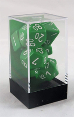 Chessex 7-dice set Green/White