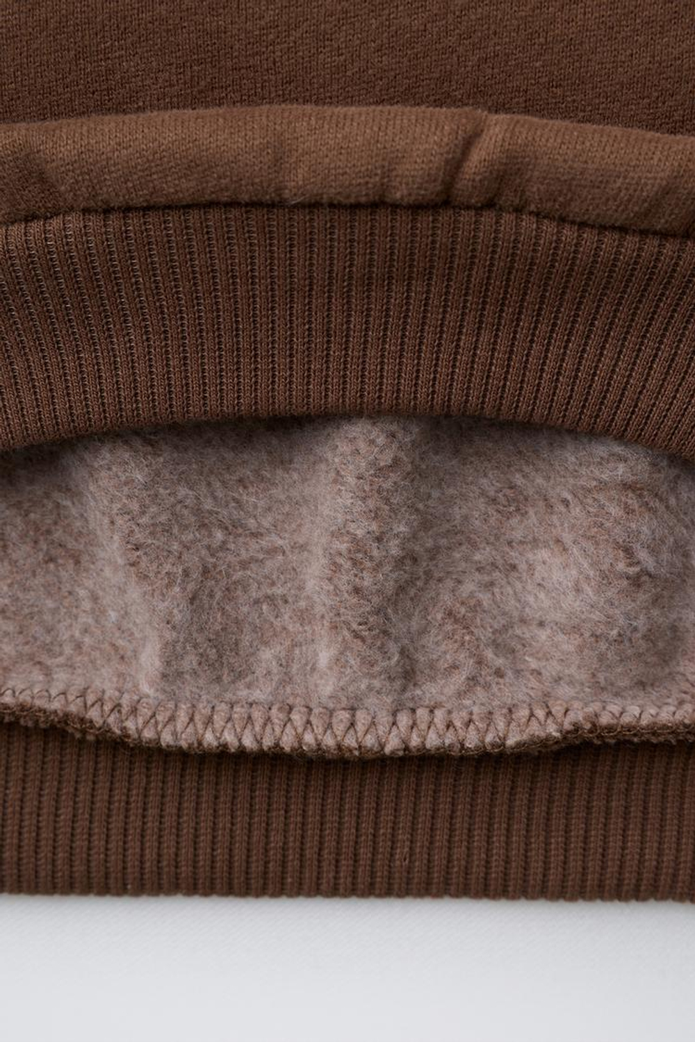 ZARA ТОЛСТОВКА С ВЫШИВКОЙ «МЕДВЕДЬ», КОРИЧНЕВЫЙ