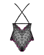 Роскошное боди Vanessme с кружевными вставками (Размер: L-XL) (Цвет: черный)