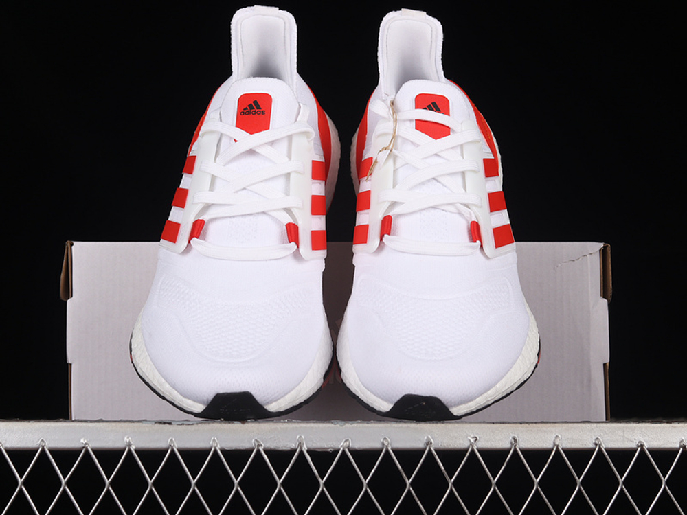 Adidas boost white red cheap