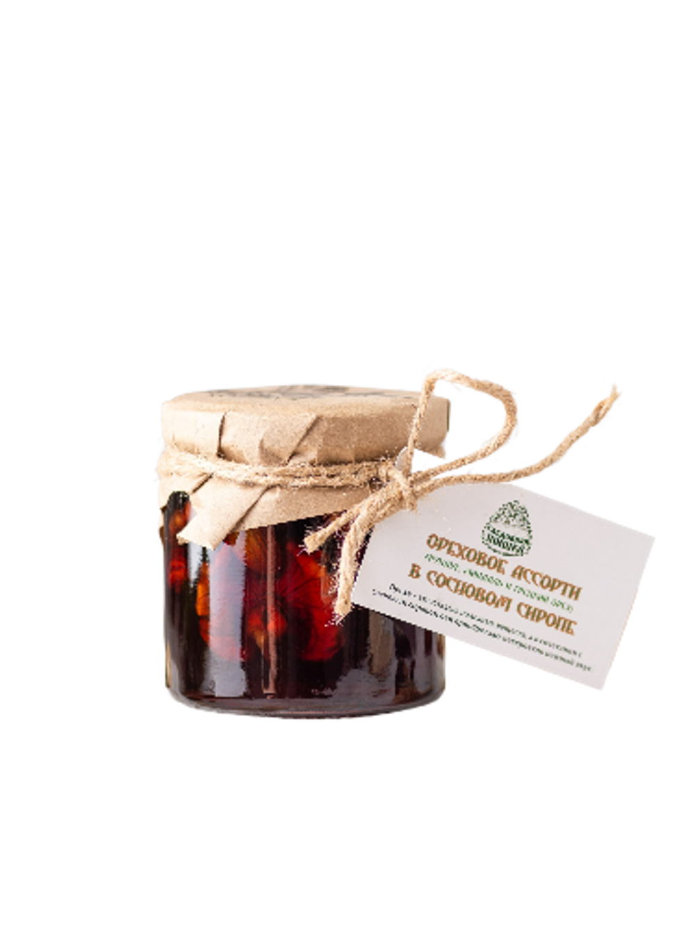 Варенье из сосновой шишки с ореховым ассорти (грецкий орех, фундук, миндаль), 240 г