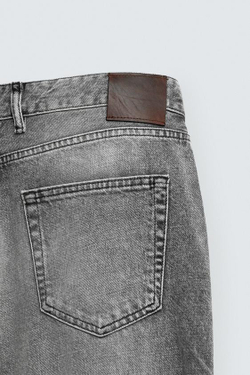 ZARA ДЖИНСЫ FLARE FIT С ЗАНИЖЕННОЙ ТАЛИЕЙ, СЕРЫЙ