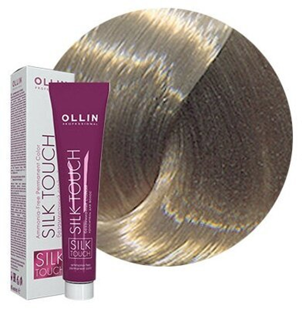 OLLIN SILK TOUCH 10/73 светлый блондин коричнево-золотистый 60мл Безаммиачный стойкий краситель для