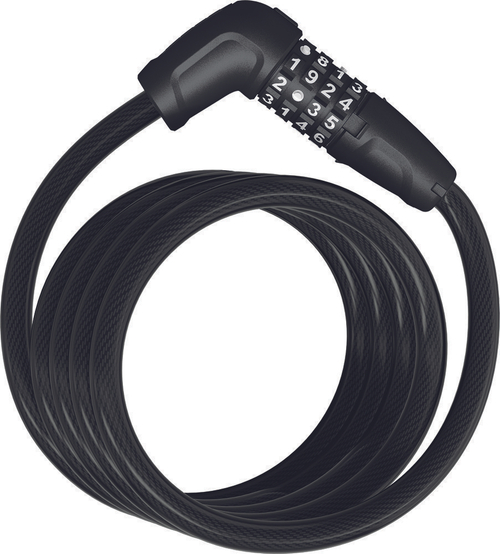 Замок вело трос 10мм, кодовый разр, Numero 5510C/1800мм, с крон, класс защиты 3/15, 508гр, черный ABUS NEW