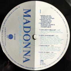 Винтажная виниловая пластинка LP Madonna True Blue (Japan 1986) (Obi) Papa Dont Preach