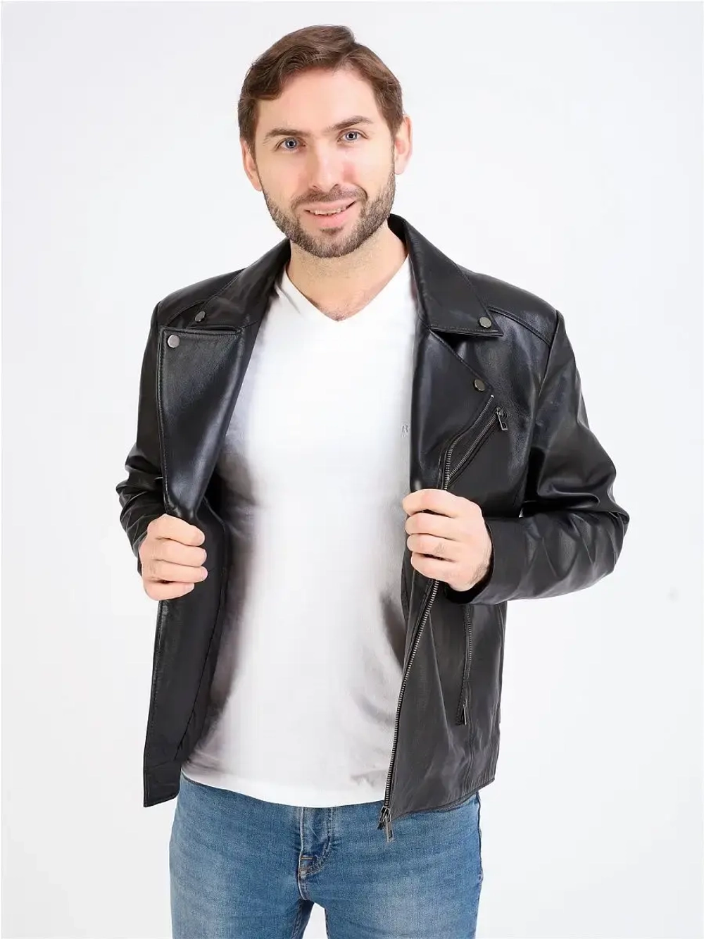 Косуха мужская  кожаная,  куртка мужская