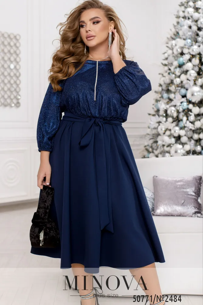 Платье 2484-темно-синий Minova