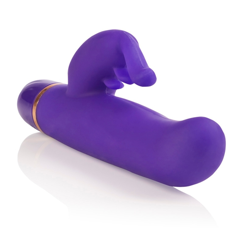 Фиолетовый вибратор ENTINCE LILIAN с клиторальным отростком