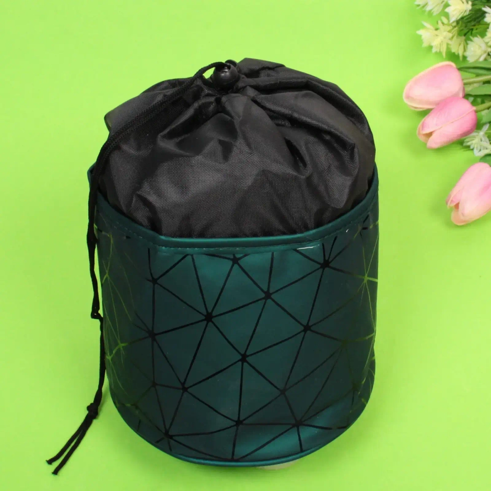 Косметичка круглая «Women secret», цвет зеленый, 16*15см