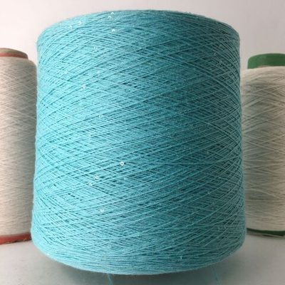 MAGIC; 100% хлопок, прозрачные пайетки 2мм; 580м/100гр; цвет: бирюзово-голубой, прозрачные пайетки 2мм;