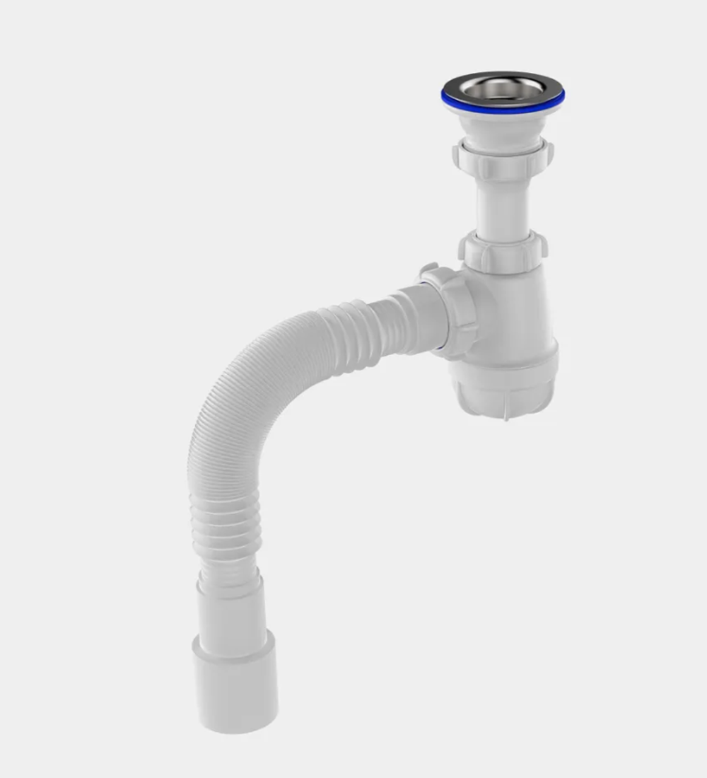 Aquant Сифон для умывальника 1 1/2"х 40, с гофротрубой 40х40/50, S0115-35-MR