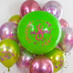 Шар (12''/30 см) 8 Марта, Весенние пожелания, Ассорти, хром, 2 ст, 25 шт.