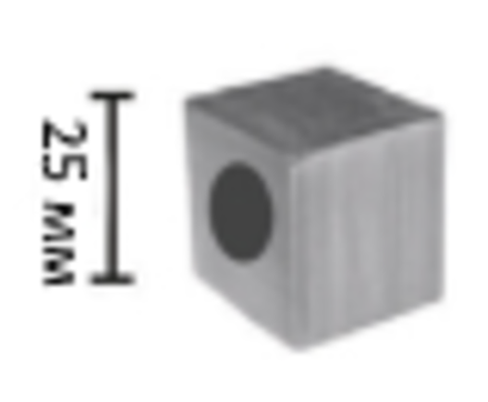 Наконечники "Куб Ост" кованых карнизов для штор d 16 мм, цвет белый