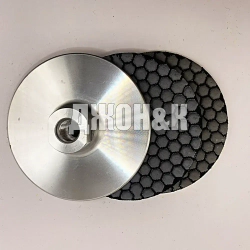 Круг шлифовальный черепашка диск по керамограниту 100 мм, р100, р50 + тарелка опорная