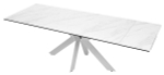 Стол М-City DISAUR Беллуно (Belluno) 160 Kl-99 Белый мрамор, Итальянская керамика, Белый каркас
