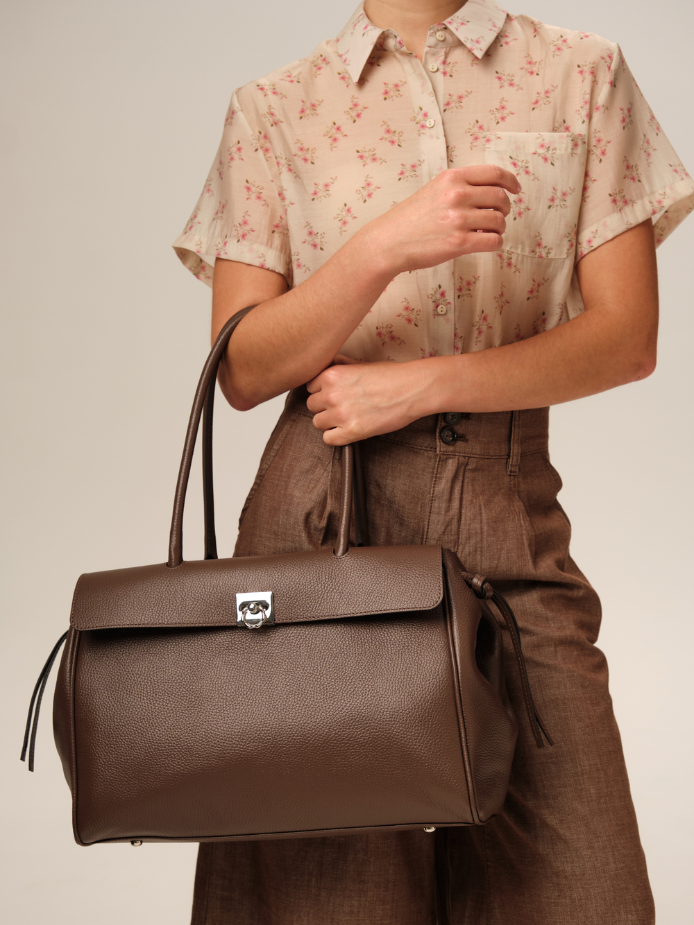 Кожаная сумка Lolita DBR 31436 коричневый торф