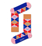 Розовые носки унисекс Argyle Sock с цветными клетками (Размер: 25) (Цвет: розовый)