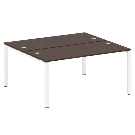 Metal System Рабочая станция на П-образном м/к БП.РАС-СП-2.4 Венге Цаво/Металл Белый 1600*1475*750