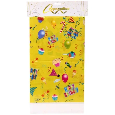 Скатерть «Праздничная» 108*180 см, пвх, Желтый