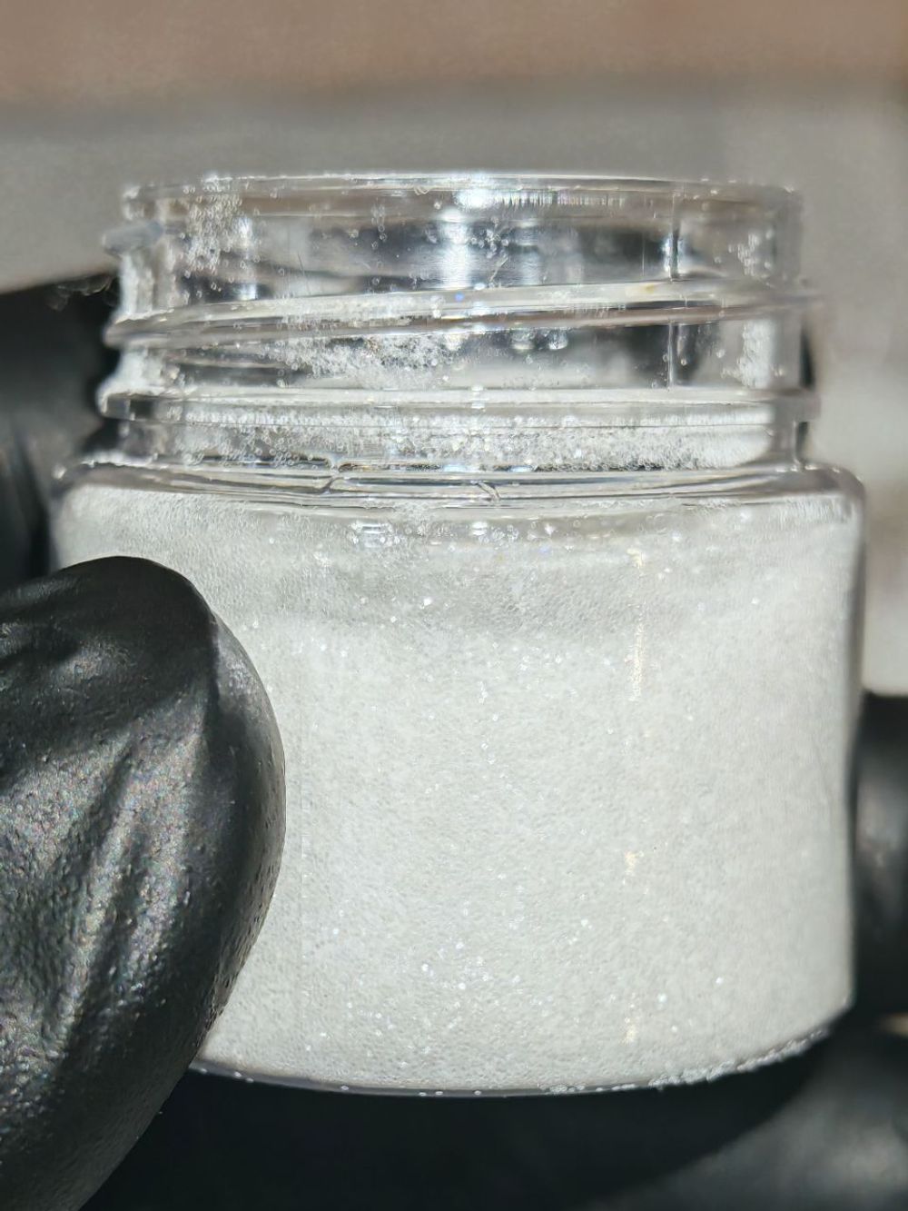 Блёстки Глиттер 301-02мм Белый прозрачный глянец - универсальные