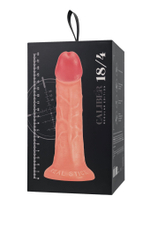 Телесный фаллоимитатор на присоске RealStick CALIBER - 18 см. (Цвет: телесный)