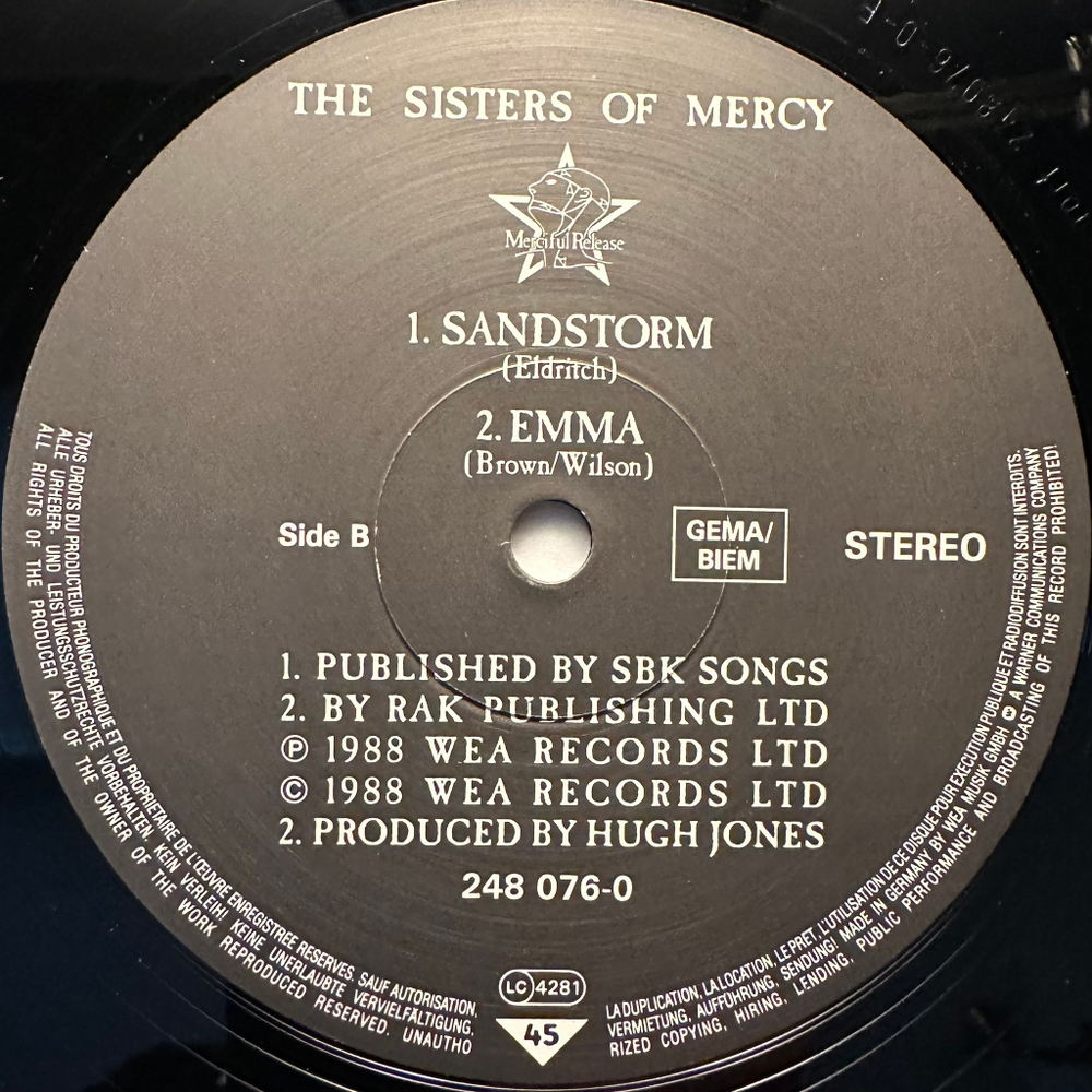 The Sisters Of Mercy ‎– Dominion (Германия 1988г.) 12", 45 RPM